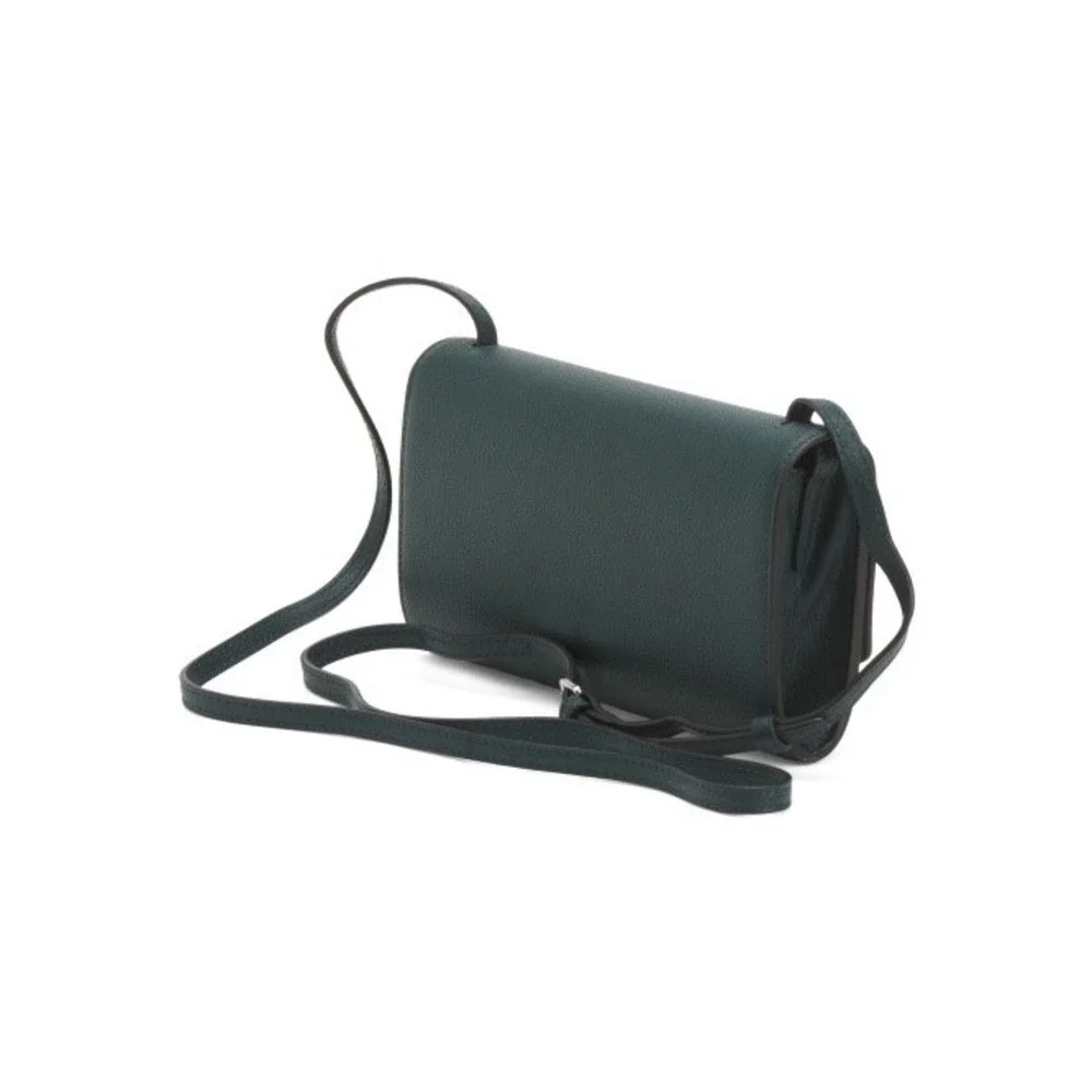 ORYANY Women's Leather Mandy Gift Set Crossbody & Removable Card Case Deep Green